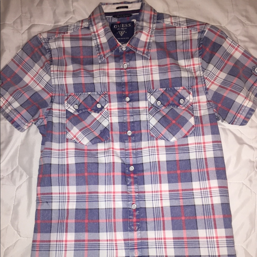 Guess Short Sleeve Shirt - Plaid